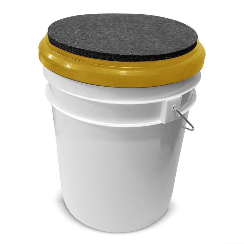 BUCKET PROS Yellow Padded Bucket Lid Yellow Frame/Black Pad by Bucket Lidz - Image 2